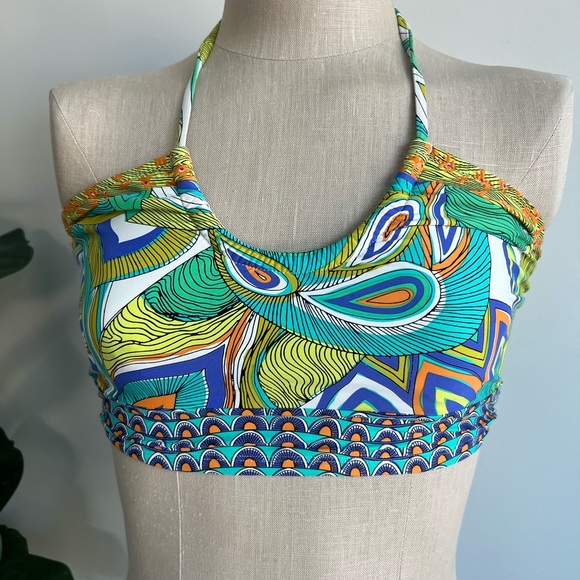 Trina Turk Amazonia mid-kini bikini swim top women’s size 8 - Picture 5 of 11